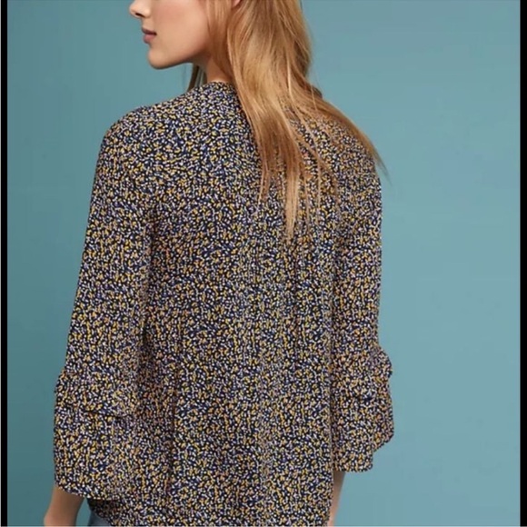 Anthropologie Maeve | Multi Colored Speckled | Button Down Top | size S - Picture 2 of 8